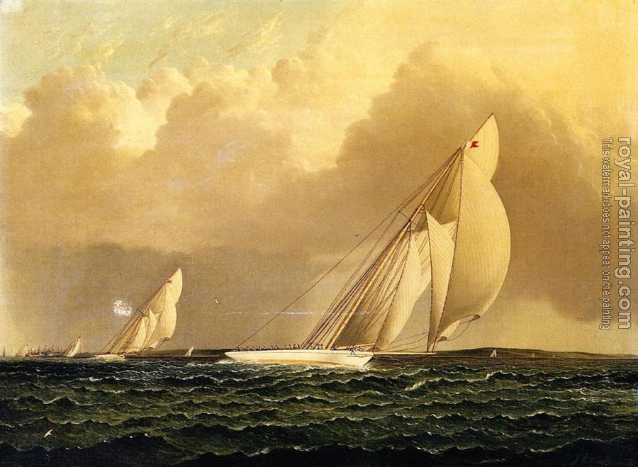 James E Buttersworth : Yacht Race in New York Harbor